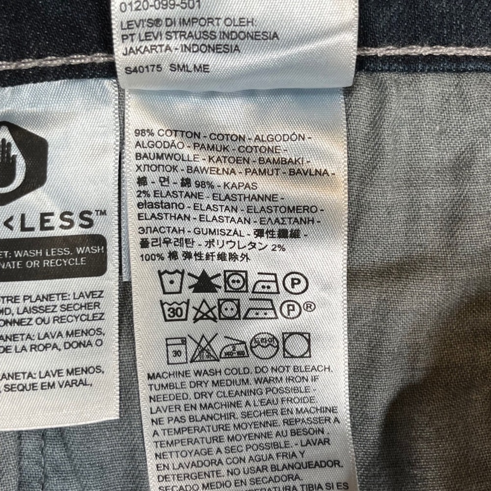 New Levi's 559 Relaxed Straight Jeans Mens 44x32 Blue Stretch Denim Casual NWT - Picture 5 of 11